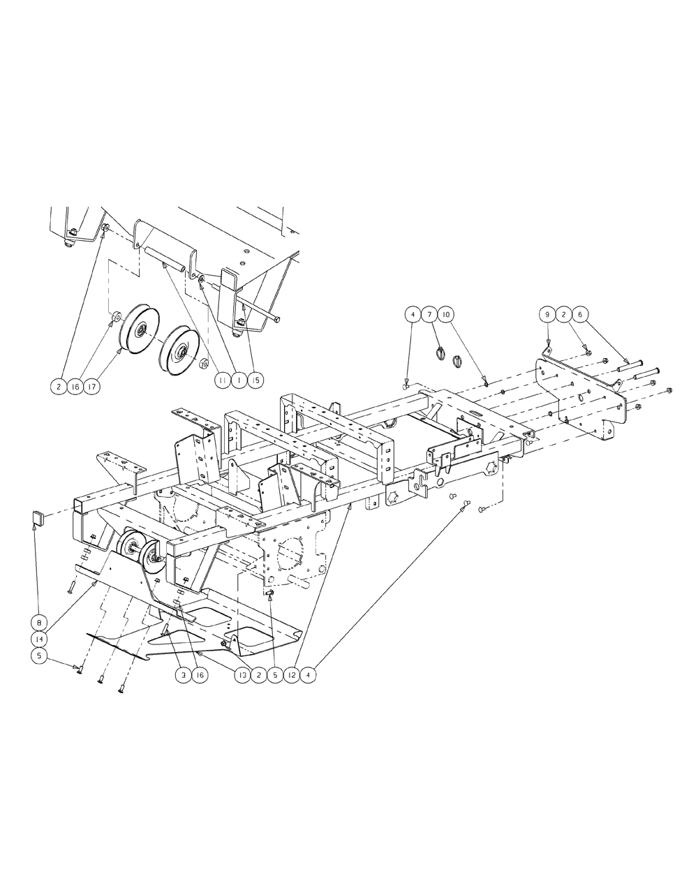 Frame Assembly 72-Inch Diagram and Parts List for M72-CT 53AB5JEZ750-28-HP-3Cylinder-OHV Cub Cadet Lawn Tractor
